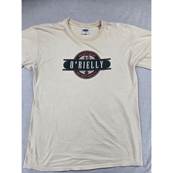 Gildan Other - Gildan Ultra Cotton Mens ORielly Irish Pub Graphic T-Shirt Tan Large 2008 Logo